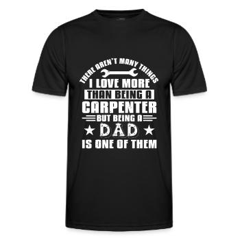 Carpenter Carpenter Papa Gift - Men's Functional T-Shirt - black - Front - AI Model Male 178 dark (178cm)