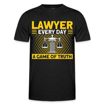 Juristische Fakultät Anwalt des Rechts Jura Studen - Männer Funktions-T-Shirt - Schwarz - Vorne - AI Model Male 178 dark (178cm)