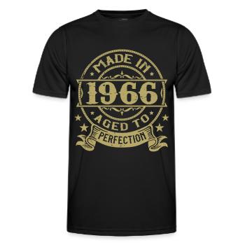 Vintage 1966 Birthday 1966 Retro Gift - Men's Functional T-Shirt - black - Front - AI Model Male 178 dark (178cm)