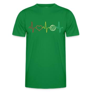 Volleyball Heartbeat Rétro - T-shirt sport Homme - vert - Devant - AI Model Male 178 dark (178cm)