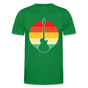 E Guitare Rétro - T-shirt sport Homme - vert - Devant - AI Model Male 178 dark (178cm)