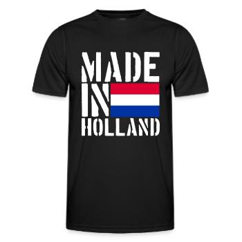Holland Holländer Lustiger Spruch - Männer Funktions-T-Shirt - Schwarz - Vorne - AI Model Male 178 dark (178cm)