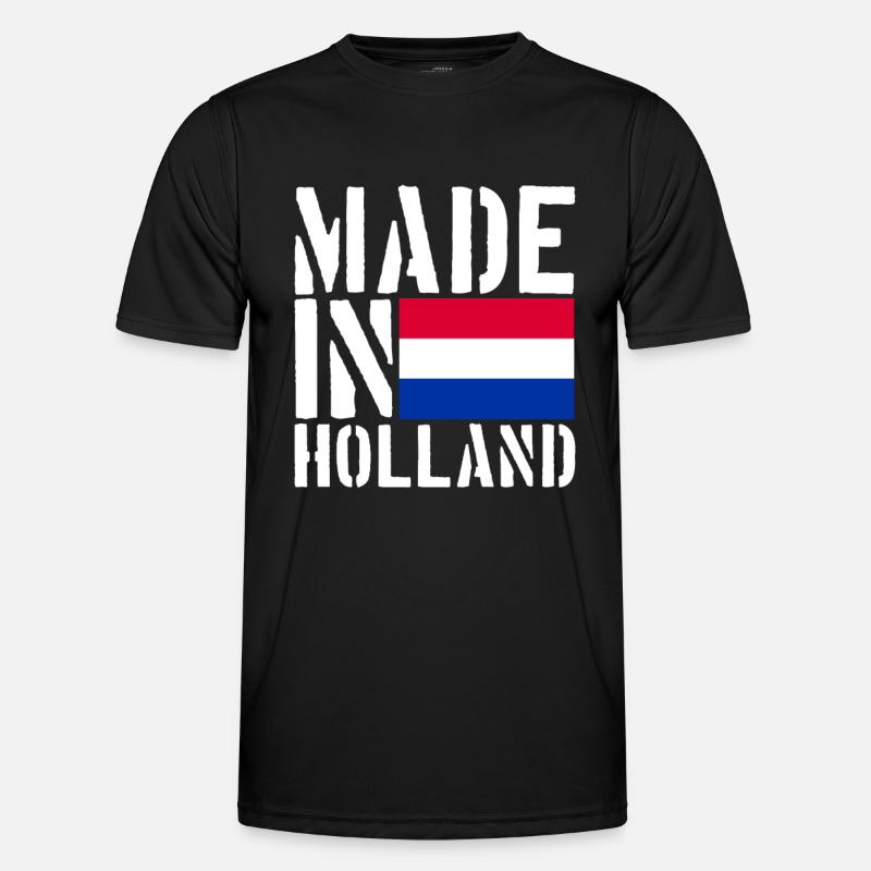 Holland Holländer Lustiger Spruch - Männer Funktions-T-Shirt - Schwarz
