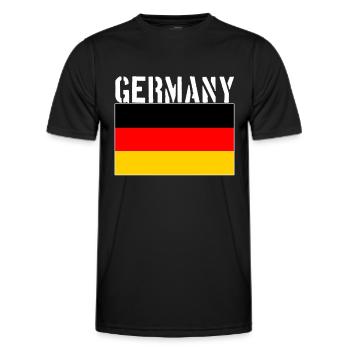 Germany Flag - Men's Functional T-Shirt - black - Front - AI Model Male 178 dark (178cm)