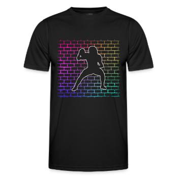 Football Footballer - Männer Funktions-T-Shirt - Schwarz - Vorne - AI Model Male 178 dark (178cm)
