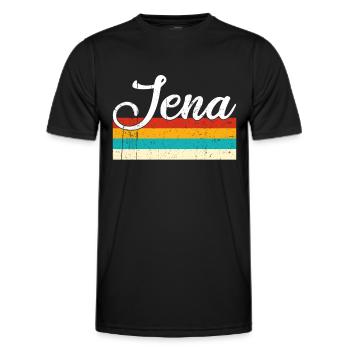 Jena Rétro Vintage - T-shirt sport Homme - noir - Devant - AI Model Male 178 dark (178cm)
