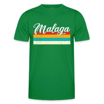Malaga Rétro Vintage - T-shirt sport Homme - vert - Devant - AI Model Male 178 dark (178cm)