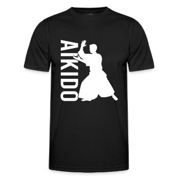 Aïkido - T-shirt sport Homme - noir - Devant - AI Model Male 178 dark (178cm)