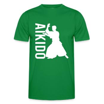 Aikido - Männer Funktions-T-Shirt - Kelly Green - Vorne - AI Model Male 178 dark (178cm)