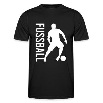 Fußball Fussball - Männer Funktions-T-Shirt - Schwarz - Vorne - AI Model Male 178 dark (178cm)