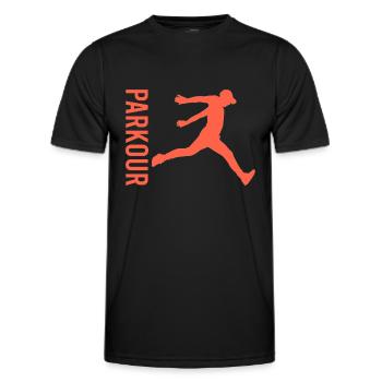 Parkour - T-shirt sport Homme - noir - Devant - AI Model Male 178 dark (178cm)