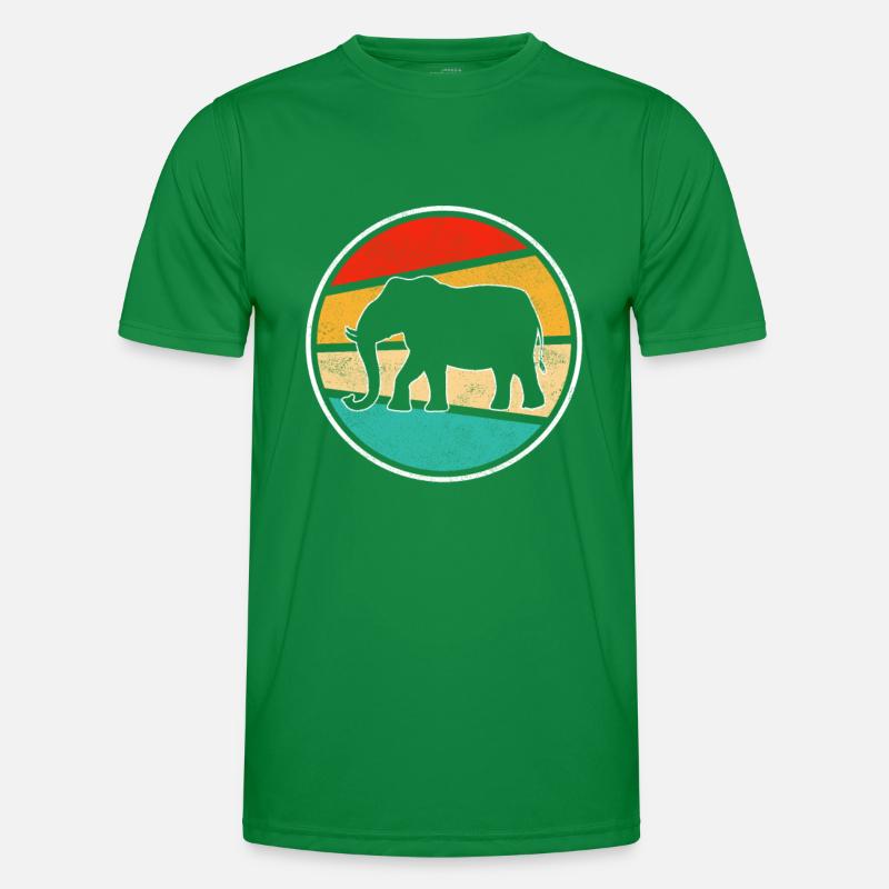 Elefant Retro Männer Funktions-T-Shirt