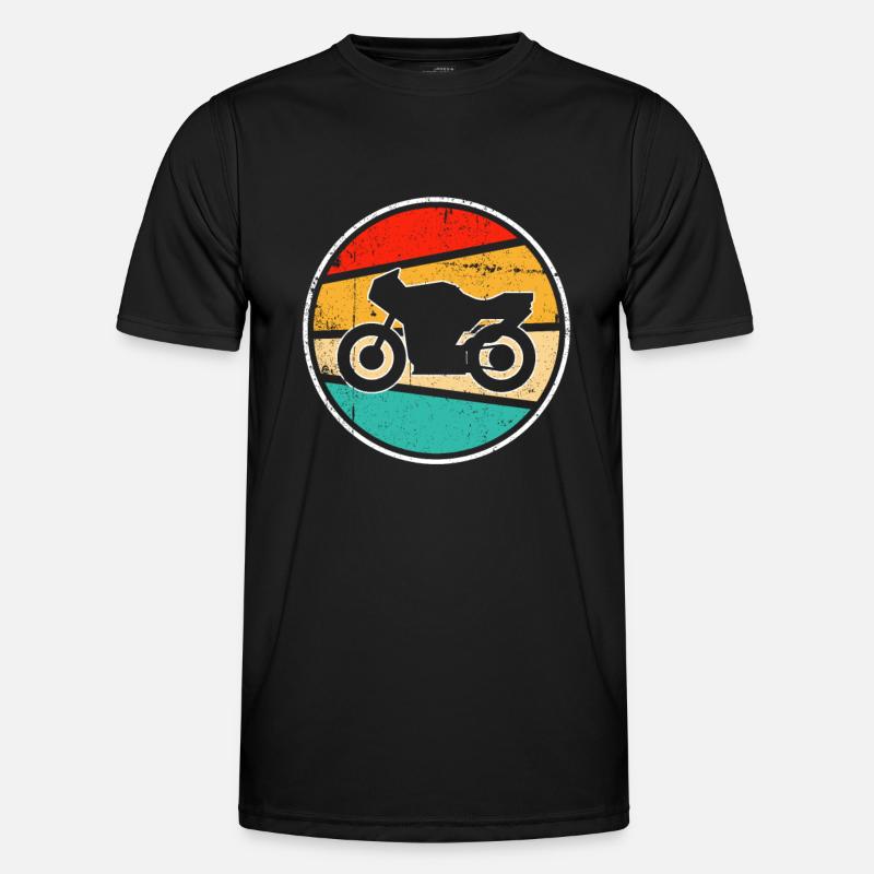 Motorcycle retro - Men's Functional T-Shirt - black
