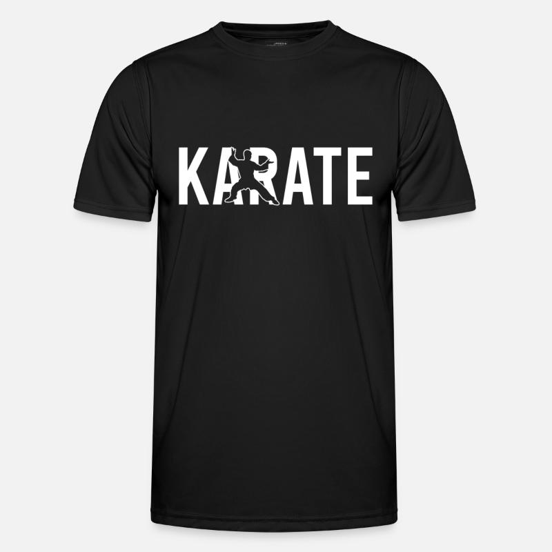 Karate - Männer Funktions-T-Shirt - Schwarz