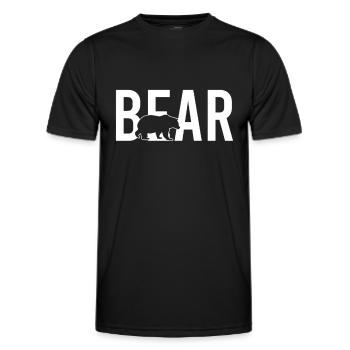 Bear bear - Men's Functional T-Shirt - black - Front - AI Model Male 178 dark (178cm)