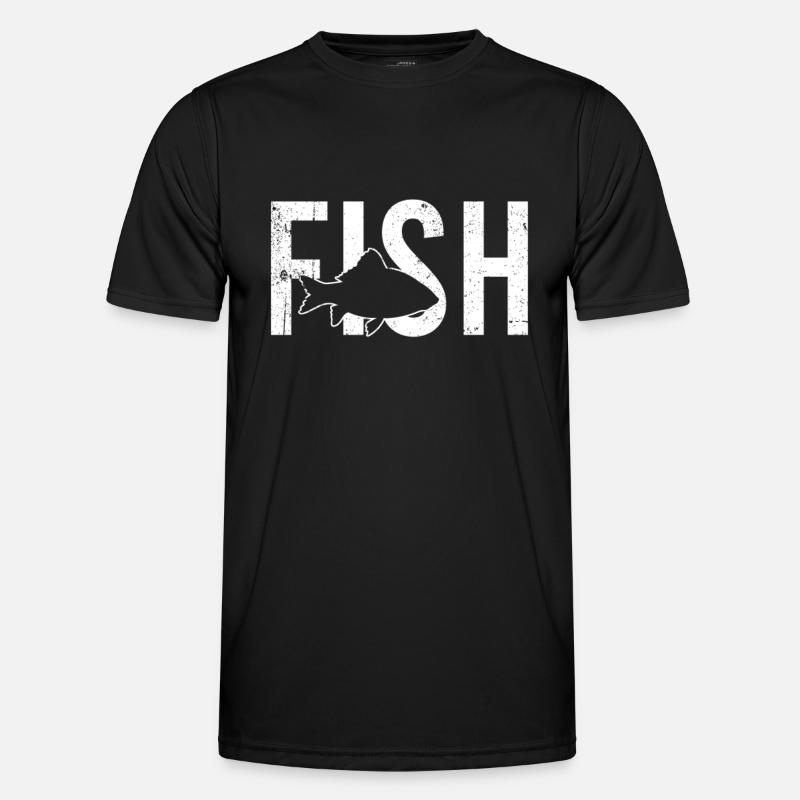 Fisch fish - Männer Funktions-T-Shirt - Schwarz