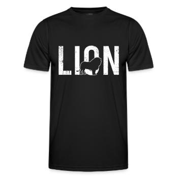 Lion lion - T-shirt sport Homme - noir - Devant - AI Model Male 178 dark (178cm)