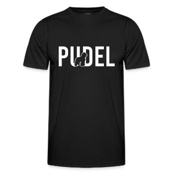 Pudel - Männer Funktions-T-Shirt - Schwarz - Vorne - AI Model Male 178 dark (178cm)