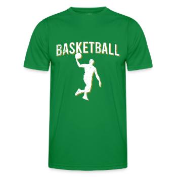 Basketball - Men's Functional T-Shirt - kelly green - Front - AI Model Male 178 dark (178cm)