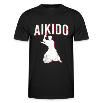 Aïkido - T-shirt sport Homme - noir - Devant - AI Model Male 178 dark (178cm)