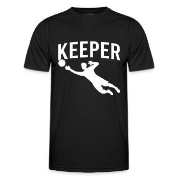 Gardien de but - T-shirt sport Homme - noir - Devant - AI Model Male 178 dark (178cm)
