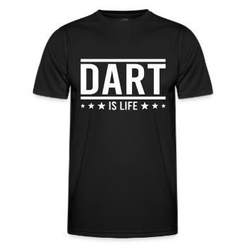 Dart darting Spruch - Männer Funktions-T-Shirt - Schwarz - Vorne - AI Model Male 178 dark (178cm)