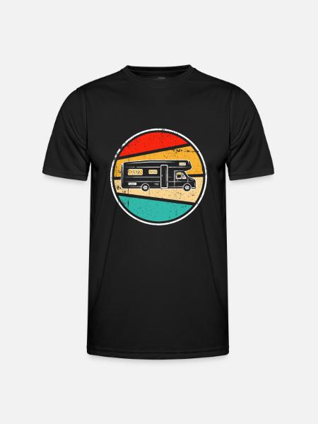 Motorhome Retro - Men's Functional T-Shirt - black