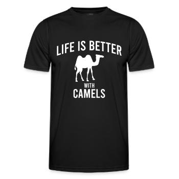 Camel Camel Saying - Men's Functional T-Shirt - black - Front - AI Model Male 178 dark (178cm)