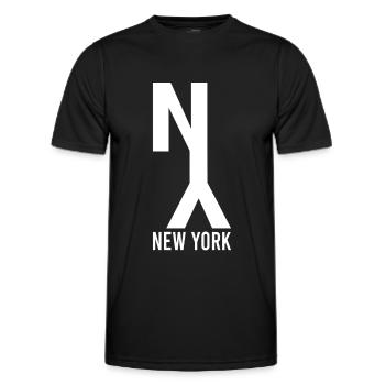 New York - T-shirt sport Homme - noir - Devant - AI Model Male 178 dark (178cm)