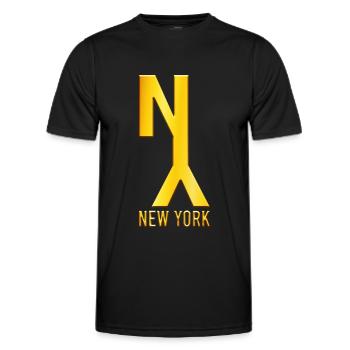 New York - Männer Funktions-T-Shirt - Schwarz - Vorne - AI Model Male 178 dark (178cm)
