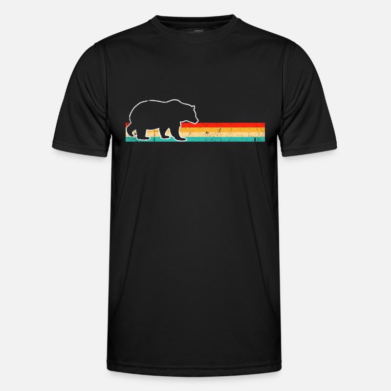 Bear Retro - Men's Functional T-Shirt - black