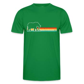 Elefant Retro - Männer Funktions-T-Shirt - Kelly Green - Vorne - AI Model Male 178 dark (178cm)