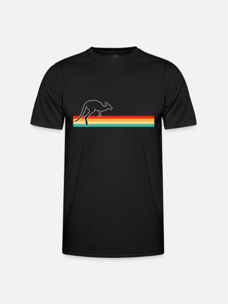 Kangourou Rétro - T-shirt sport Homme - noir
