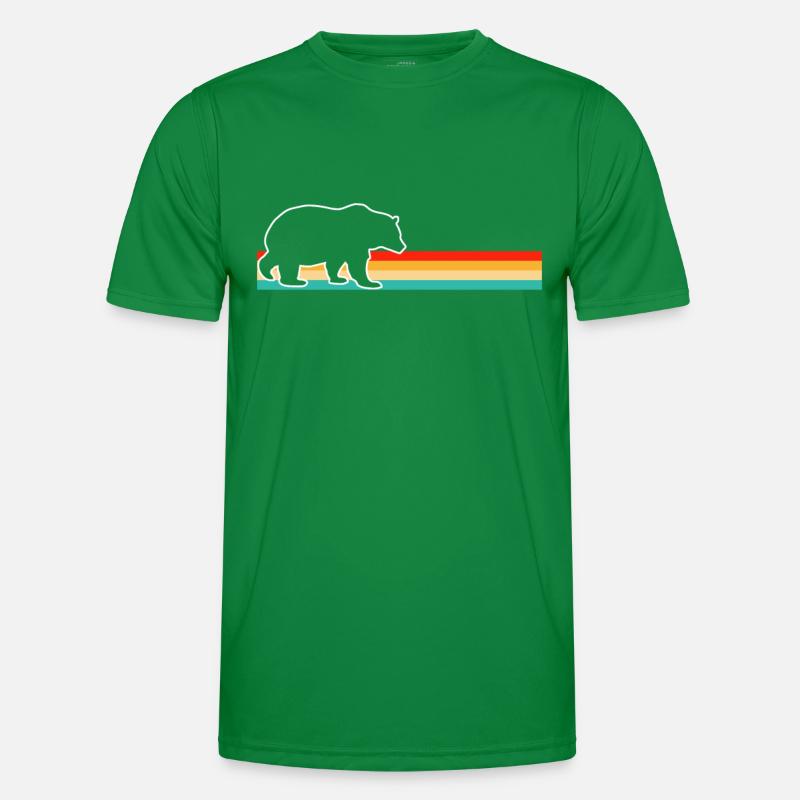 Bär Retro Männer Funktions-T-Shirt