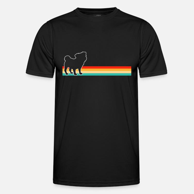 Pug Retro - Men's Functional T-Shirt - black