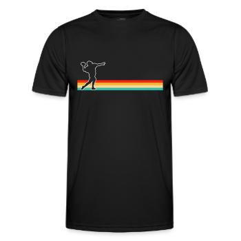 Football Footballer Retro - Männer Funktions-T-Shirt - Schwarz - Vorne - AI Model Male 178 dark (178cm)