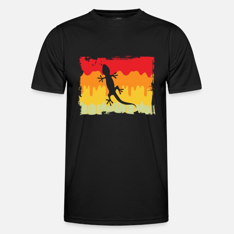 Eidechse Retro Männer Funktions-T-Shirt