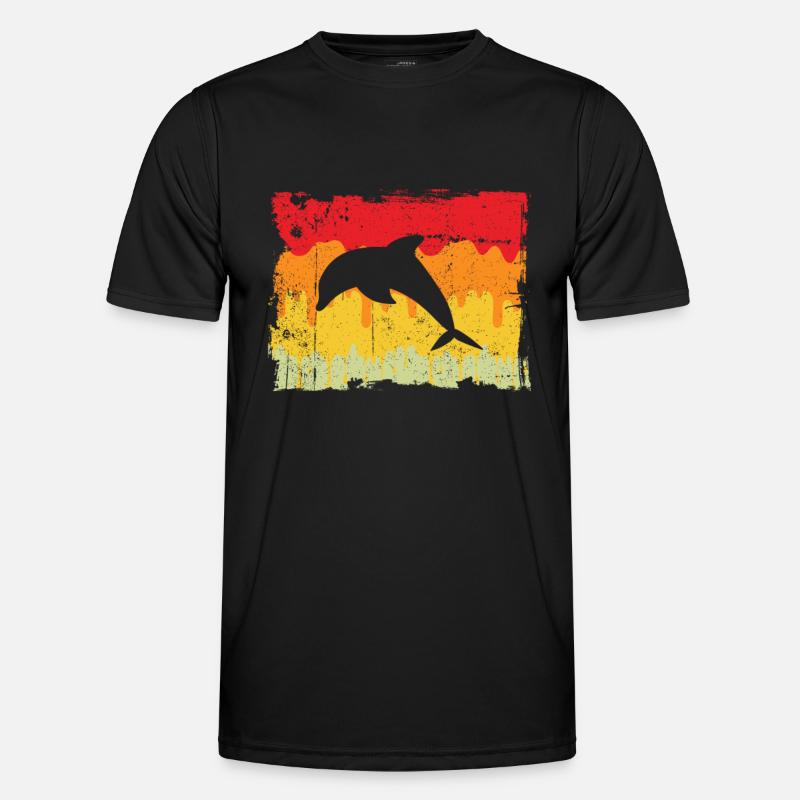 Dolphin Retro - Men's Functional T-Shirt - black