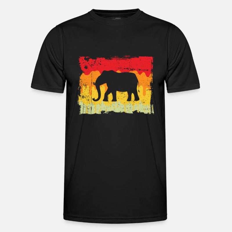 Elefant Retro Männer Funktions-T-Shirt