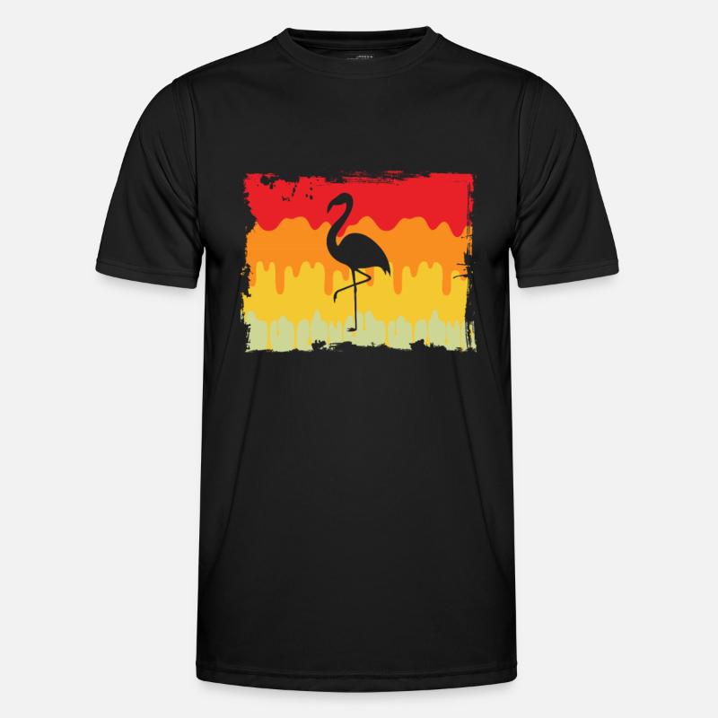 Flamant Rose Rétro T-shirt sport Homme
