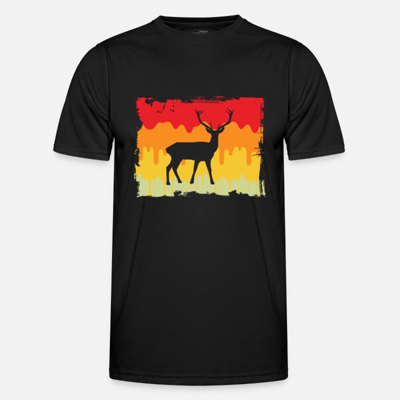 Deer Retro - Men's Functional T-Shirt - black