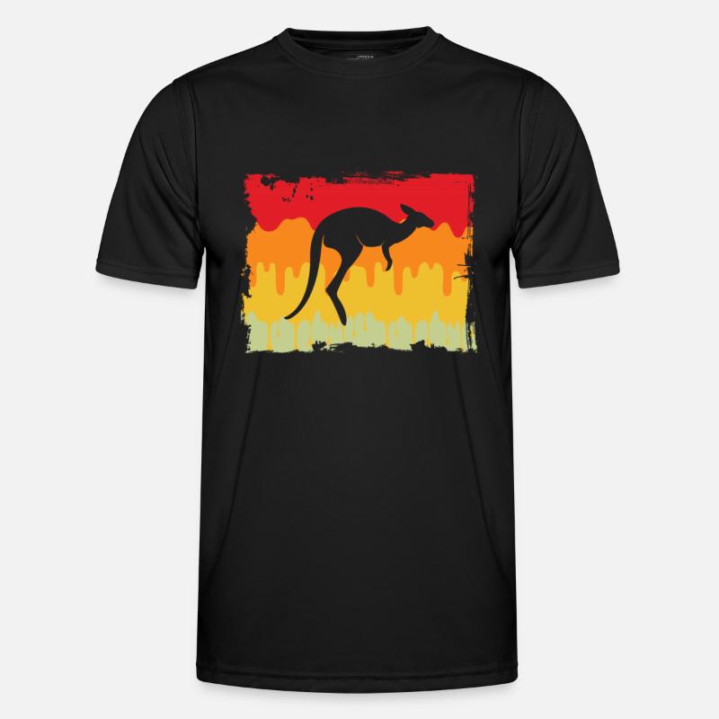 Kangaroo Retro - Men's Functional T-Shirt - black