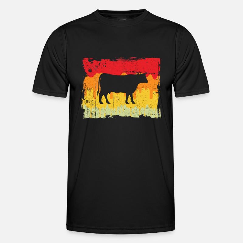 Cow Beef Retro Men's Functional T-Shirt