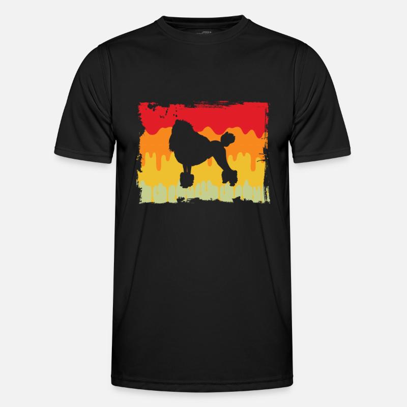 Poodle Retro - Men's Functional T-Shirt - black