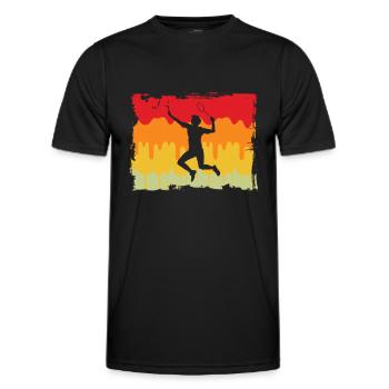Badminton Rétro - T-shirt sport Homme - noir - Devant - AI Model Male 178 dark (178cm)