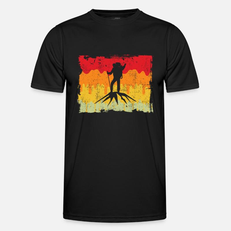 Bergsteigen Retro Männer Funktions-T-Shirt