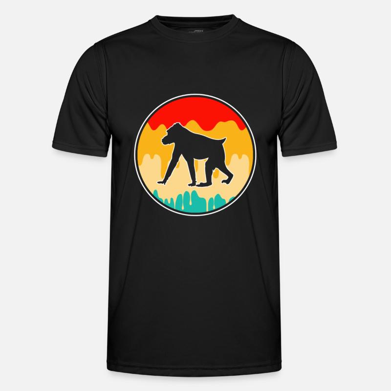 Monkey Retro - Men's Functional T-Shirt - black
