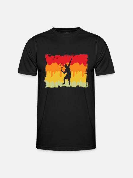 Tennis Rétro - T-shirt sport Homme - noir