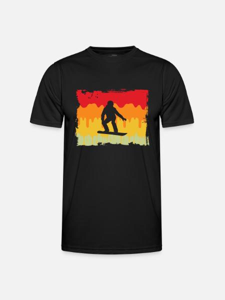Snowboarding Retro - Männer Funktions-T-Shirt - Schwarz