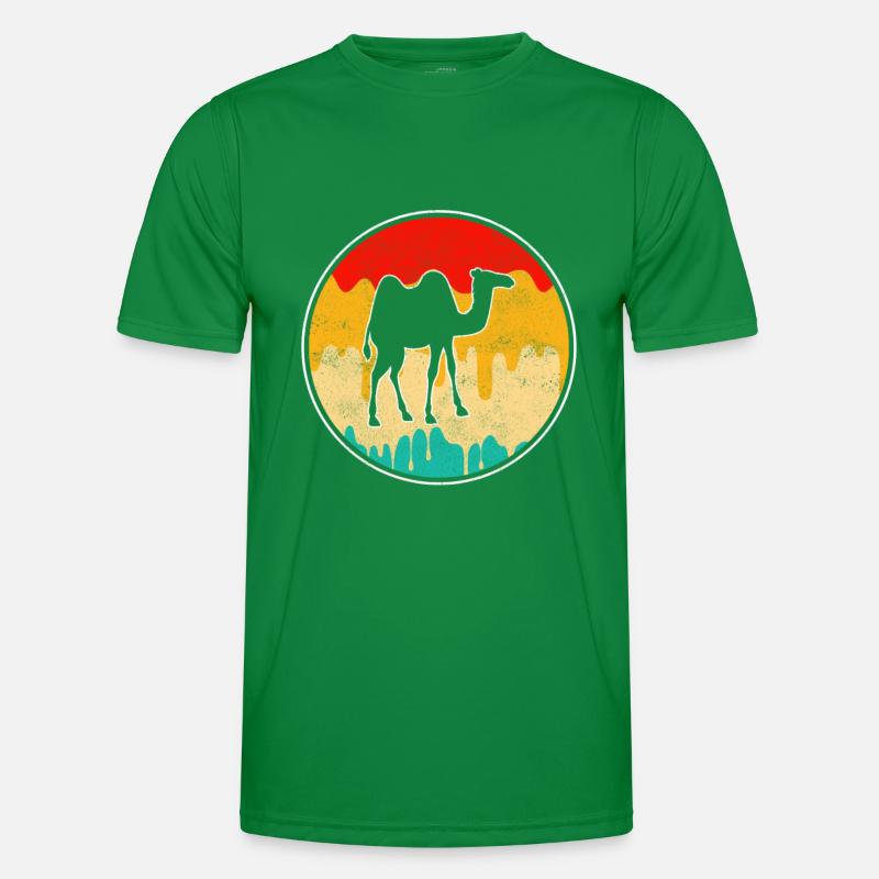Dromedar Kamel Retro Männer Funktions-T-Shirt